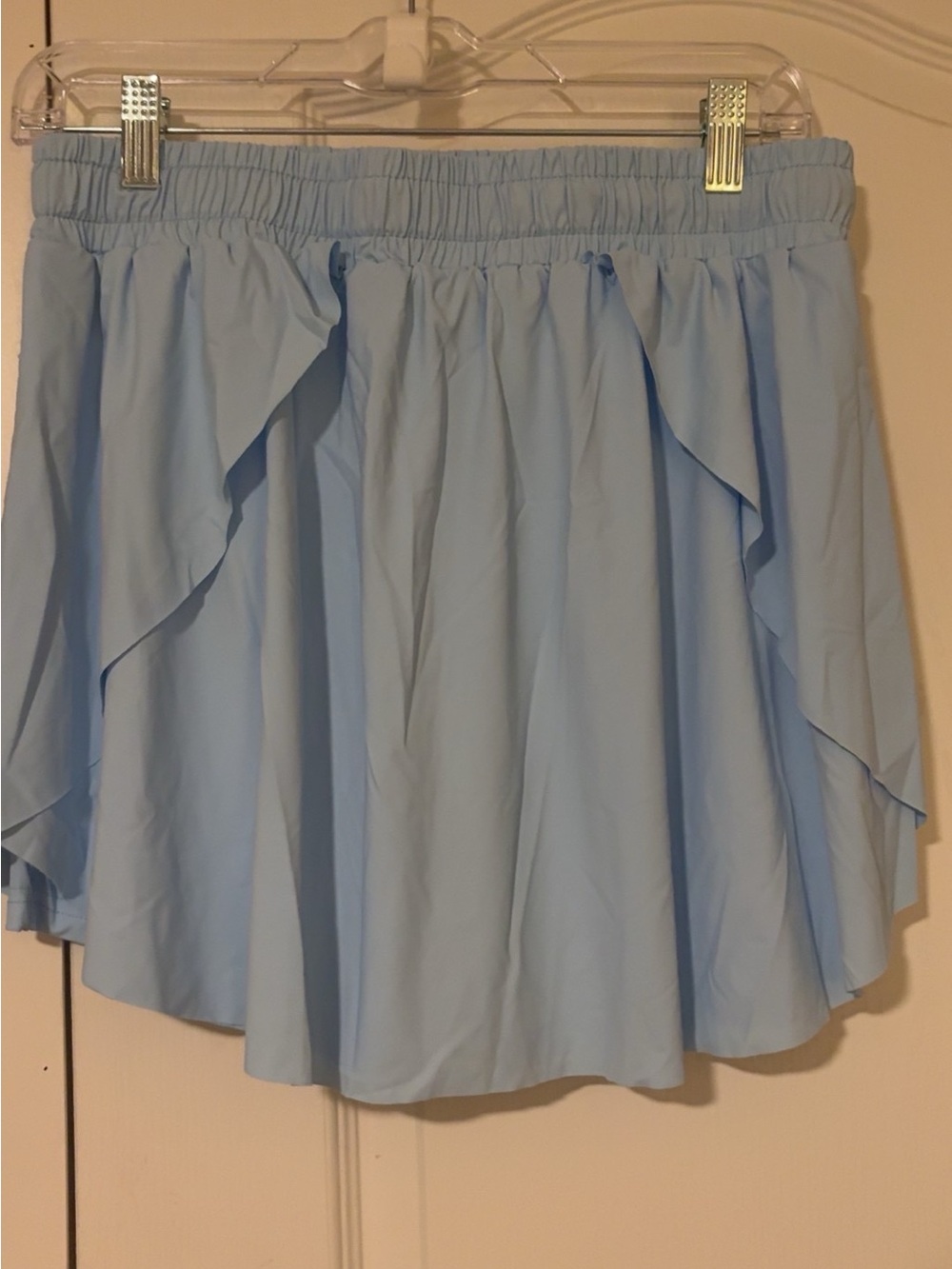 Light Blue Women's Drawstring Skort - Picture 2 of 4